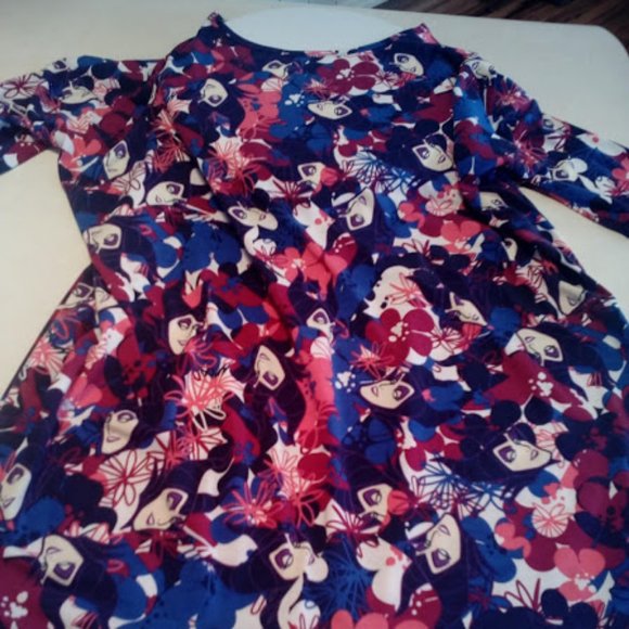 DISNEY! LuLaRoe Irma Tunic Top Maleficent Pattern - Picture 1 of 10